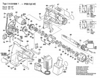 Bosch 0 603 926 703 Psb 9,6 Ve Cordless Percussion Drill 9.6 V / Eu Spare Parts